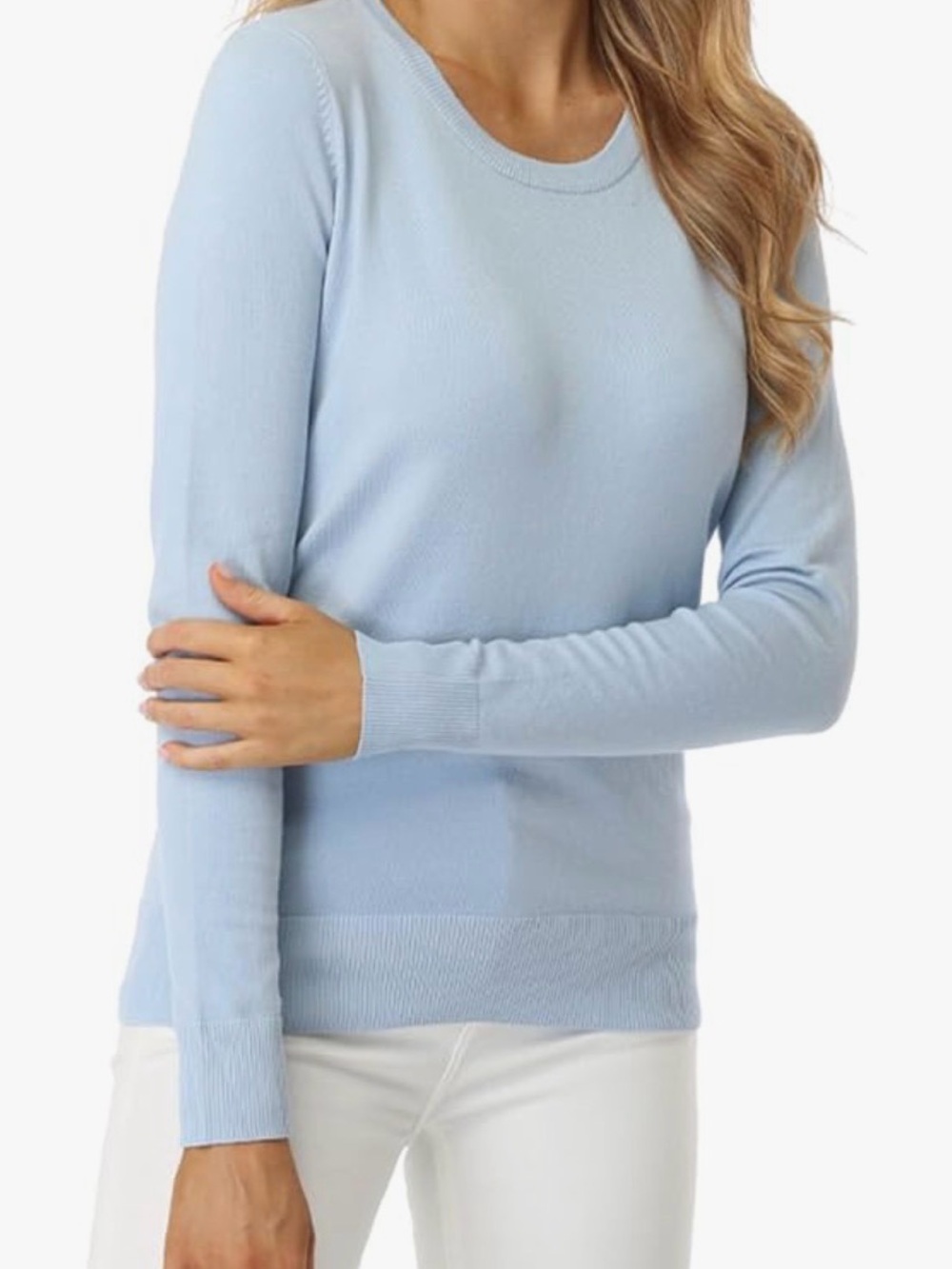 Classic Light Blue Crewneck Sweater